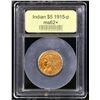 Image 4 : ***Auction Highlight*** 1915-p Gold Indian Half Eagle $5 Graded Select Unc By USCG (fc)