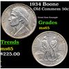 Image 1 : 1934 Boone Old Commem Half Dollar 50c Grades GEM Unc