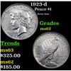 Image 1 : 1923-d Peace Dollar $1 Grades Select Unc