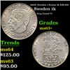 Image 1 : 1963U Sweden 1 Krona 1k KM-826 Grades Select+ Unc