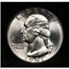 Image 2 : 1941-p Washington Quarter 25c Grades GEM Unc
