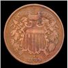 Image 2 : 1865 plain 5 Two Cent Piece 2c Grades vf++