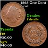 Image 1 : 1863 One Cent Civil War Token 1c Grades f details