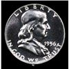 Image 2 : Proof 1956 Type 2 Franklin Half Dollar 50c Grades GEM+ Proof