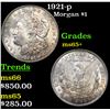 Image 1 : 1921-p Morgan Dollar $1 Grades GEM+ Unc