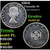 Image 1 : 1964 Canada Dollar $1 Grades Select Unc PL