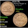 Image 1 : 1858 SL Flying Eagle Cent 1c Grades vf++