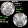 Image 1 : 1880-s Morgan Dollar $1 Grades GEM Unc