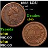 Image 1 : 1863 I.O.U Civil War Token 1c Grades xf