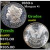 Image 1 : 1880-s Morgan Dollar $1 Grades GEM+ Unc