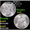 Image 1 : 1926-s Peace Dollar $1 Grades Select Unc