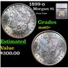 Image 1 : 1899-o Morgan Dollar Colorully Toned $1 Graded ms63+ By SEGS
