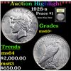 Image 1 : ***Auction Highlight*** 1928-s Peace Dollar $1 Graded Select+ Unc By USCG (fc)