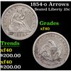 Image 1 : 1854-o Arrows Seated Liberty Quarter 25c Grades xf