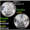 Image 1 : 1882-s Morgan Dollar $1 Grades GEM+ Unc