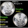 Image 1 : 1882-s Morgan Dollar $1 Grades GEM+ Unc