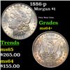 Image 1 : 1886-p Morgan Dollar $1 Grades Choice+ Unc