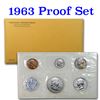 Image 1 : 1963 United States Mint Proof Set In Original Envelope! 5 Coins Inside!