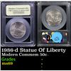 Image 1 : 1986-d Statue Of Liberty Modern Commem Half Dollar 50c Graded ms69 BY USCG