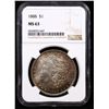 Image 2 : NGC 1888-p Morgan Dollar $1 Graded ms63 By NGC
