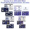 Image 1 : Group of 4, 1999-2002 Mint Proof Set In Original Case,39 coins