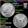 Image 1 : ***Auction Highlight*** 1884-s Morgan Dollar $1 Graded Select Unc By USCG
