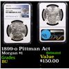 Image 1 : NGC 1899-o Morgan Dollar Pittman Act $1 Graded BU By NGC