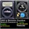 Image 1 : Proof 1997-p Botanic Garden Modern Commem Dollar $1 Graded pr70 dcam BY USCG