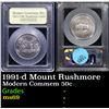Image 1 : 1991-d Mount Rushmore Modern Commem Half Dollar 50c Graded ms69 BY USCG