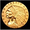 Image 2 : ***Auction Highlight*** 1911-d Strong D Gold Indian Quarter Eagle $2 1/2 Graded Select Unc By USCG (
