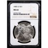 Image 2 : NGC 1885-o Morgan Dollar $1 Graded ms64 By NGC