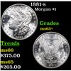 Image 1 : 1881-s Morgan Dollar $1 Grades GEM+ Unc