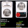 Image 1 : NGC 1884-o Morgan Dollar $1 Graded ms64 By NGC