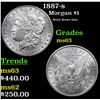 Image 1 : 1887-s Morgan Dollar $1 Grades Select Unc