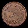 Image 3 : 1863 Army & Navy Civil War Token 1c Grades Choice Unc BN