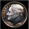 Image 2 : Proof 1961 Roosevelt Dime 10c Grades GEM++ Proof