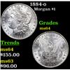 Image 1 : 1884-o Morgan Dollar $1 Grades Choice Unc