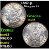 Image 1 : 1887-p Morgan Dollar $1 Grades Select Unc
