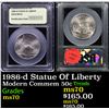 Image 1 : 1986-d Statue Of Liberty Modern Commem Half Dollar 50c Graded ms70 BY USCG