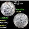 Image 1 : 1887-p Morgan Dollar $1 Grades Choice Unc