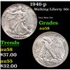 Image 1 : 1946-p Walking Liberty Half Dollar 50c Grades Choice AU/BU Slider