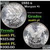 Image 1 : 1881-s Morgan Dollar $1 Grades GEM Unc PL