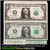 Image 1 : 100x **Star Note** 2017 $1 Federal Reserve Star Notes consecutive serial #'s Gem CU