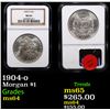 Image 1 : NGC 1904-o Morgan Dollar $1 Graded ms64 By NGC