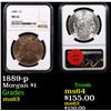 Image 1 : NGC 1889-p Morgan Dollar $1 Graded ms63 By NGC
