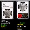 Image 1 : NGC 1887-p Morgan Dollar $1 Graded ms63 By NGC
