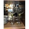 Image 1 : Bowl Shaped Wine Glass's With Gold Accents x 6