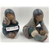 Image 1 : Pair of Lladro Figurines Inuit Collectibles 7" Tall