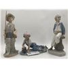 Image 1 : Three Lladro Boy Figurines 9" Tall