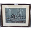 Image 1 : Settler's Cabin R. Guest  Artist Water Color 23" Long X 19" Wide